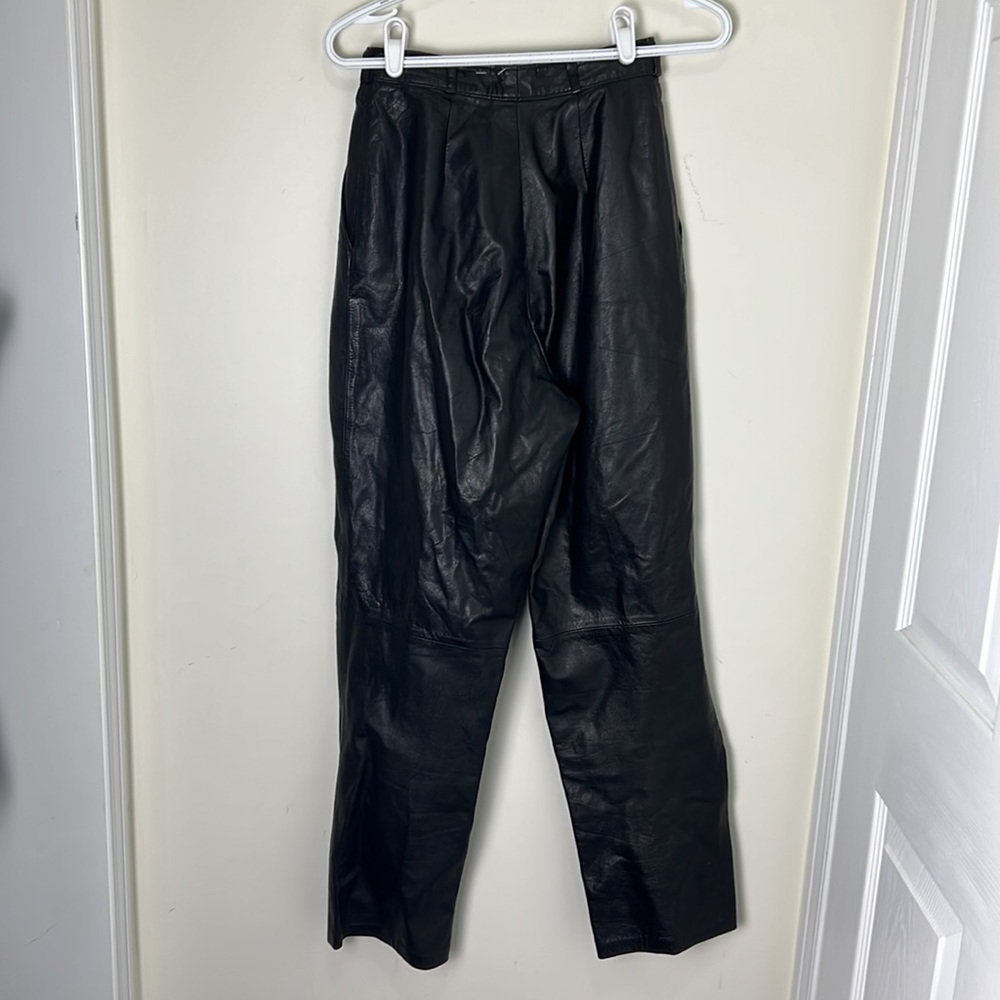 Vintage High Waisted Genuine Leather Pants Size XS - Picture 5 of 8